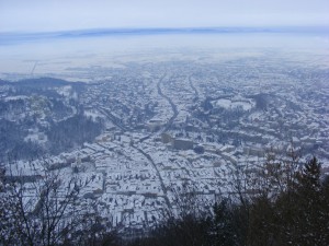 Brasov, Romania - covered in snow