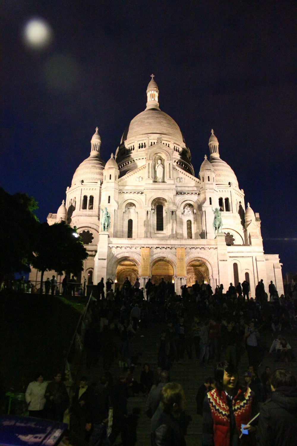 The Sacré-Cœur Basilica from Paris by Night