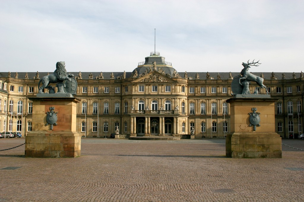 Stuttgart Square Schlossplatz and Neues Schloss (new castle)