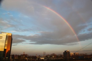 Clouds and 2 rainbows - Romania