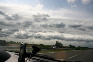 Clouds and sky on the road to Vienna - 2008