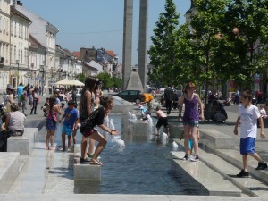 Cluj - Fountain in Piata Unirii