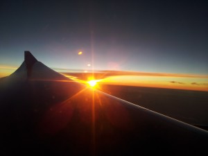 sunrise from the airplane