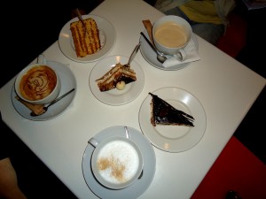 A simply delicious variety of coffee and cakes