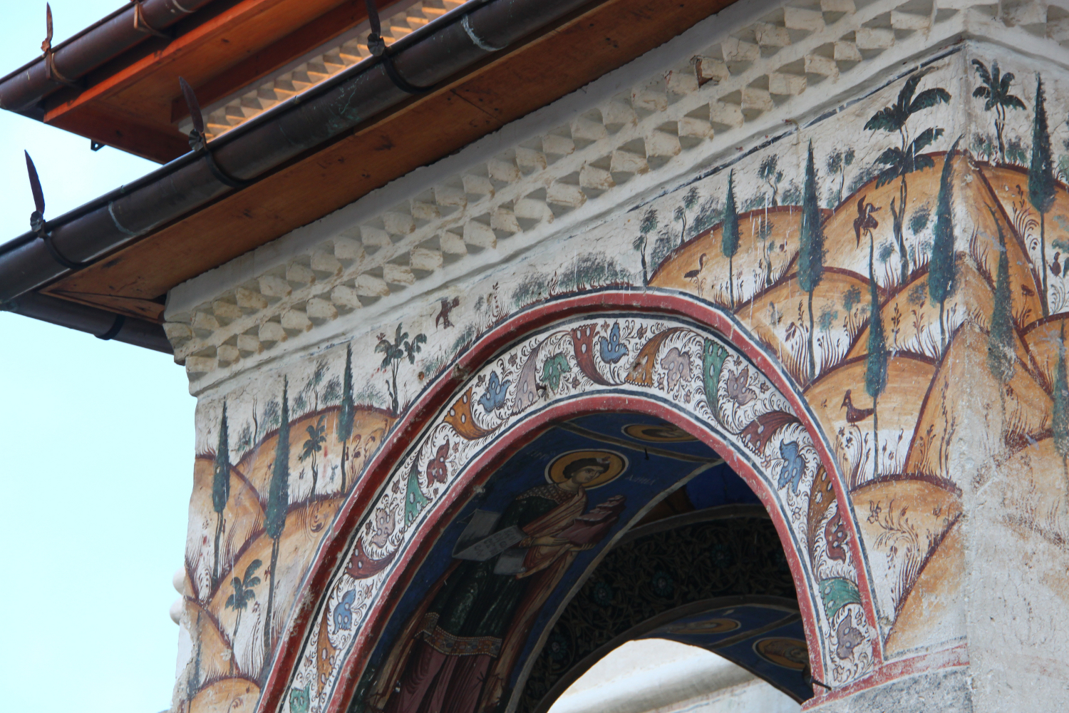 Hurezi Monastery entrance detail 2