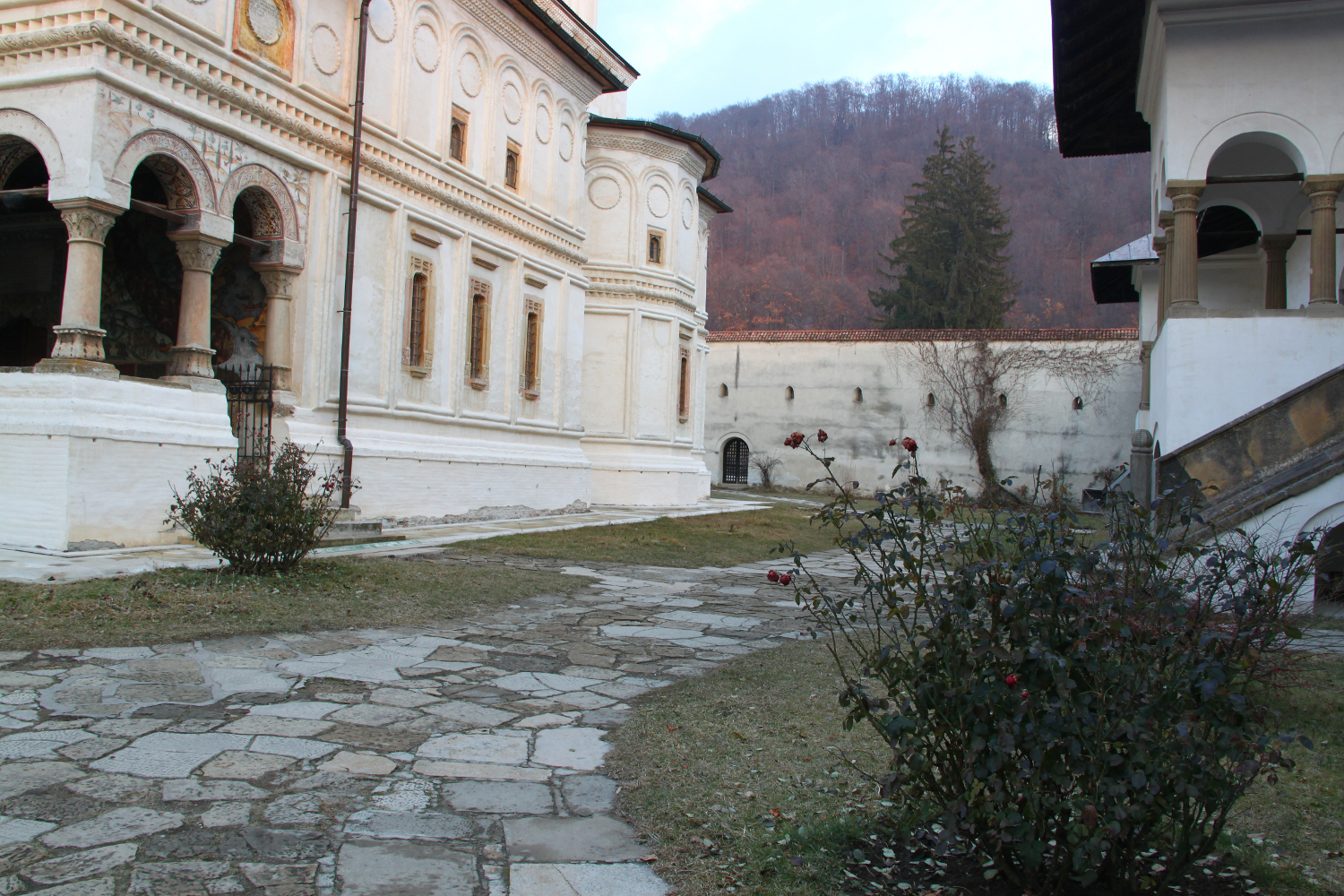 Hurezi Monastery interiour garden