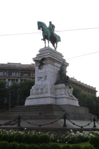 The Statue of Giuseppe Garibaldi in Milan, Italy