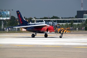 Flying Bulls Alpha Jet Bucharest International Air Show 2013 on the ground