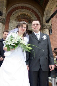 Exiting Sinaia Monastery