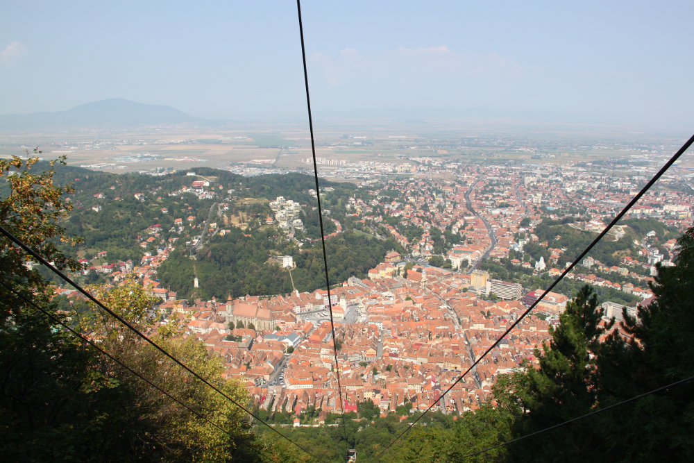 Brasov seen from the cable car