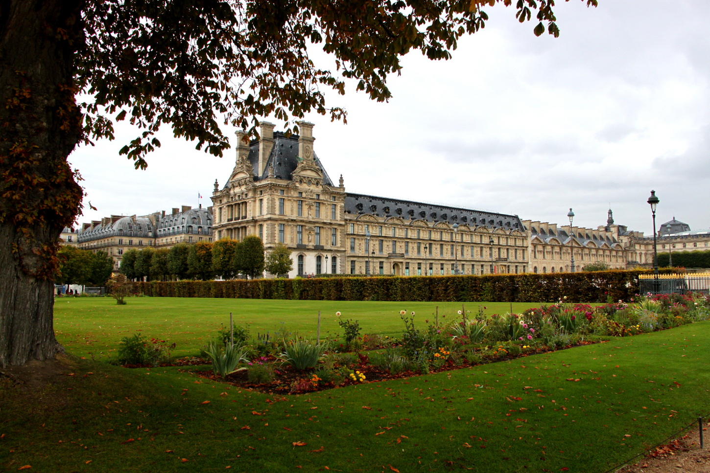 The Louvre Museum in Paris seen from a different angle