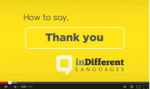 Learn to say “Thank you” in 30 languages. Video with text