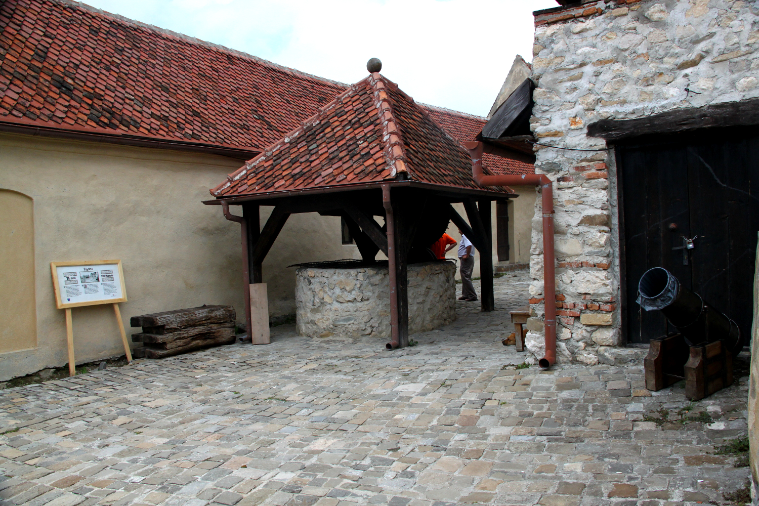 The Well in the Rasnov Fortress, Romania