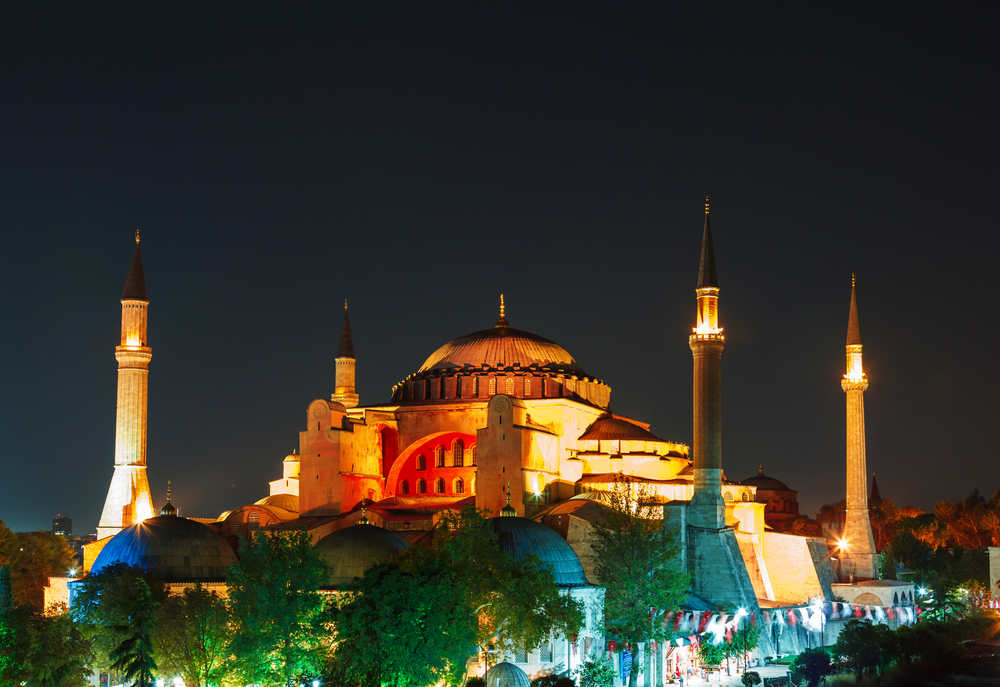 Hagia Sophia, Turkey, night view