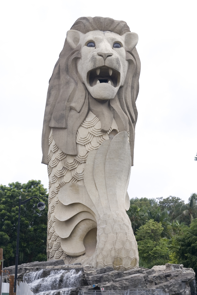 Merlion statue in Singapore