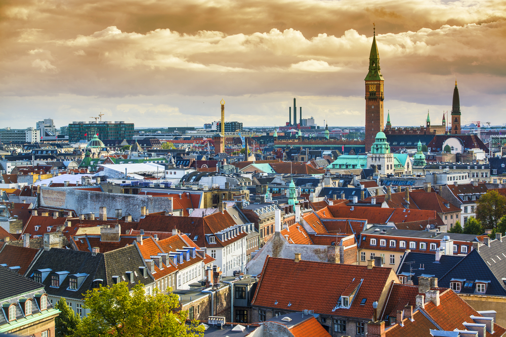 Copenhangen, Denmark aerial view