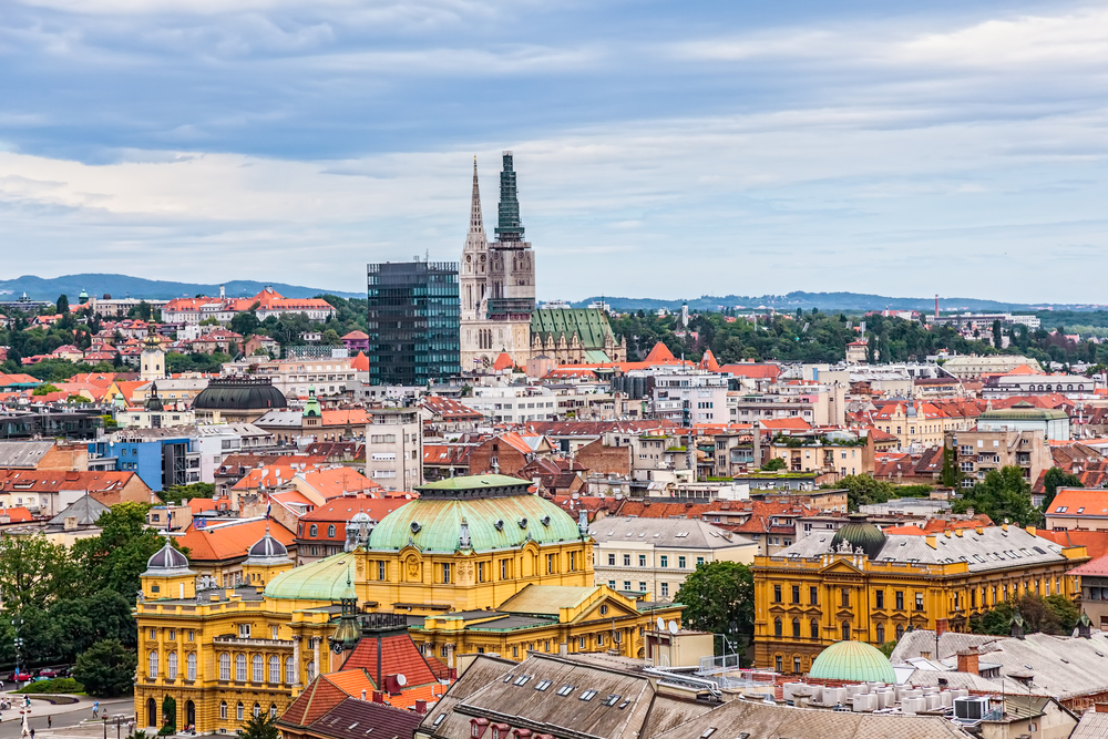 Zagreb - Panorama of the city center