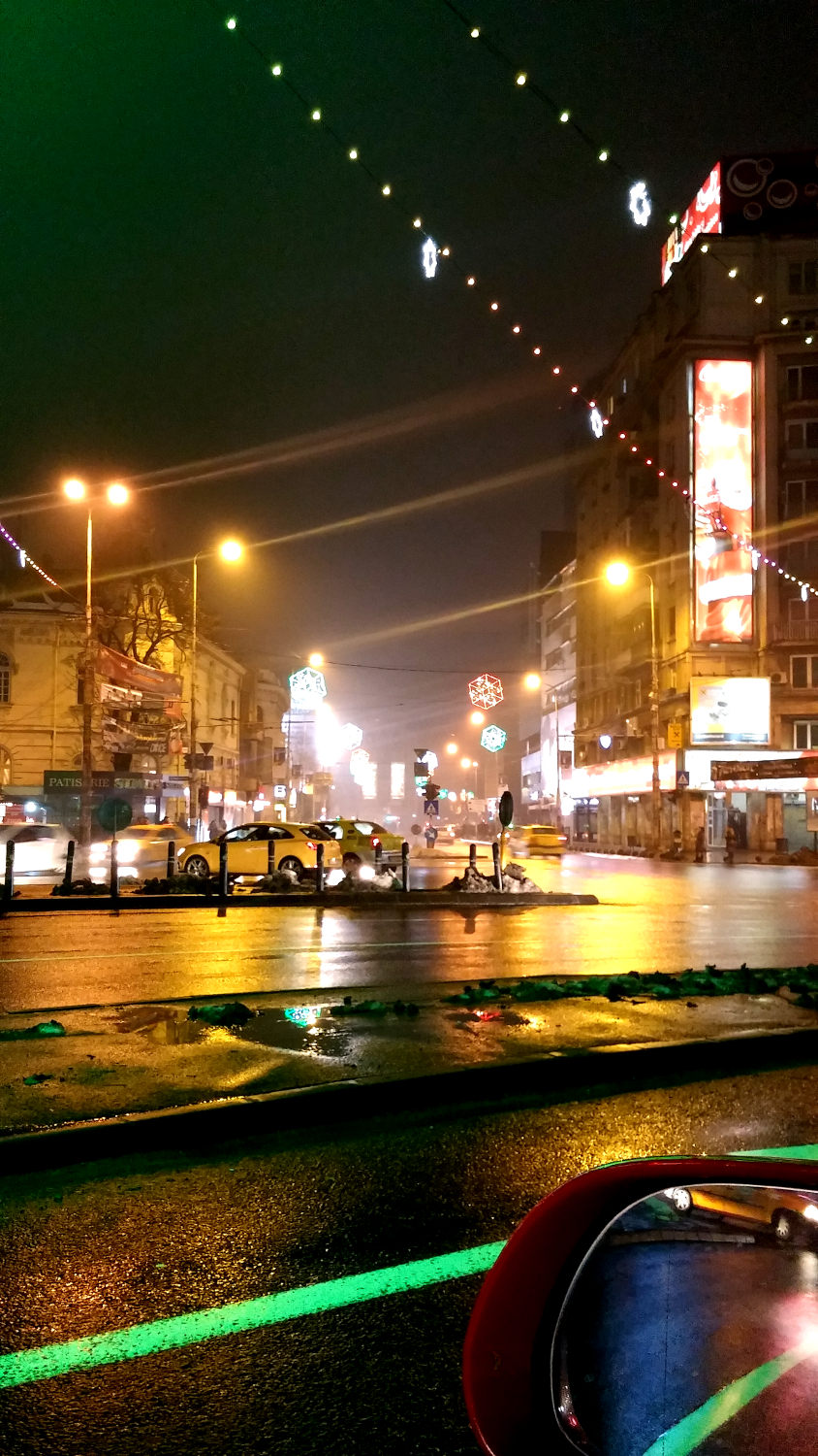 Christmas lights in Bucharest - Piata Romana