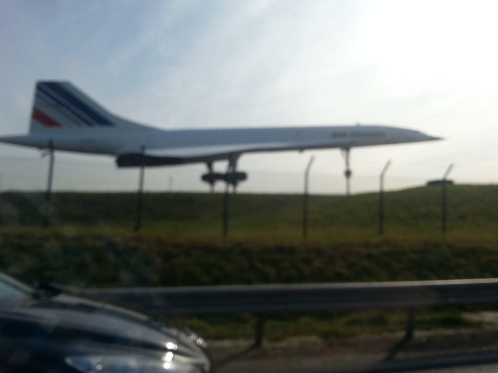 Blurry Concorde on display