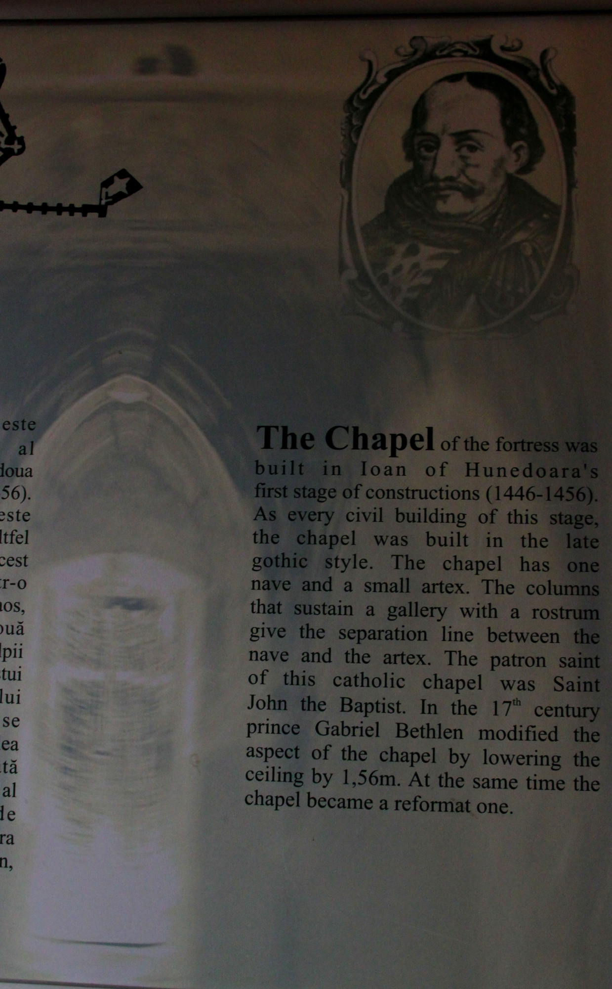 Corvin Castle: The Chapel - explanation