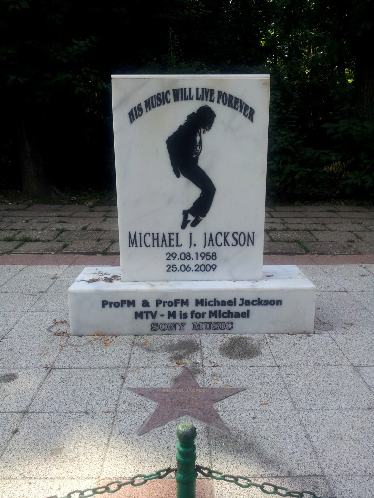 Monument dedicated to Michael Jackson in Herastrau Park, Bucharest