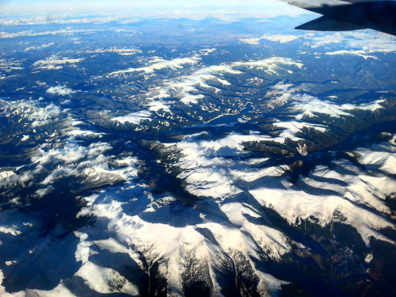 Mountains seen from the airplane