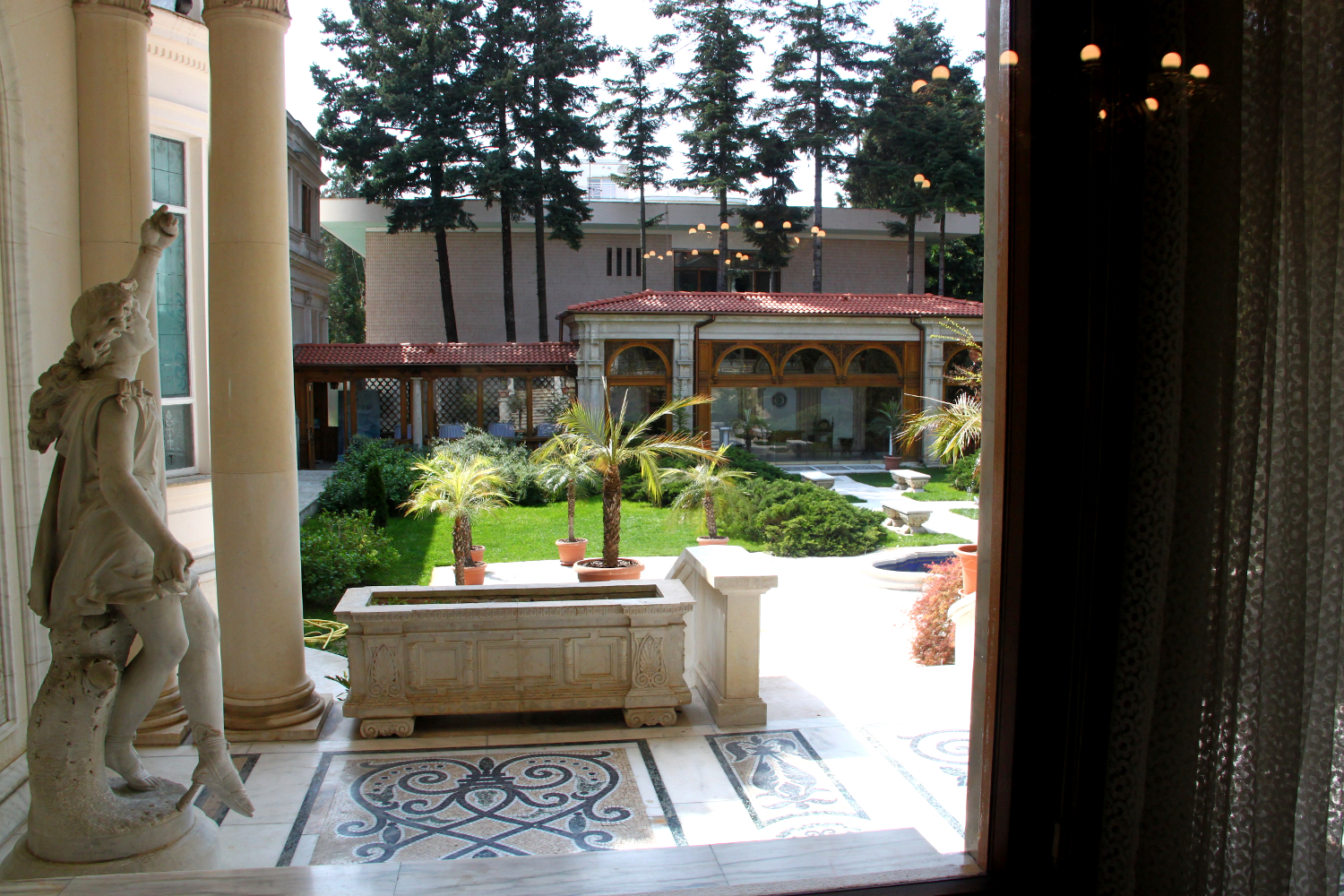 Primaverii (Spring) Palace, Ceausescu’s private residence - view of the interior garden