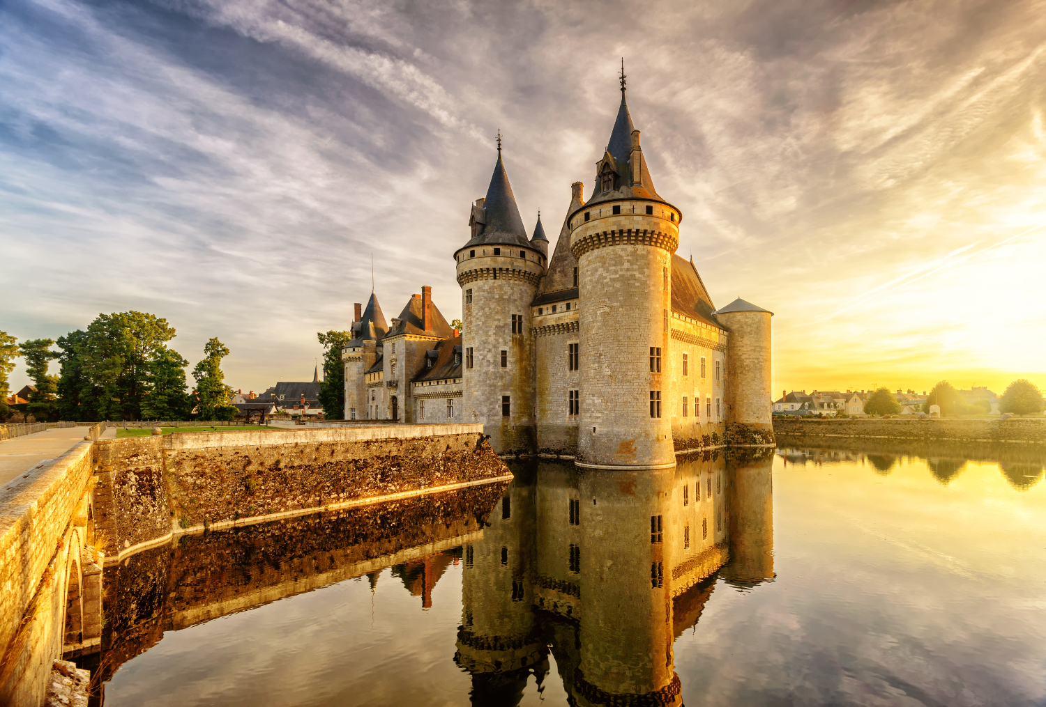 The chateau of Sully-sur-Loire at sunset, #France, #travel #best #photos and #places #Loire
