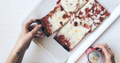 flat lay of some real Italian pizza