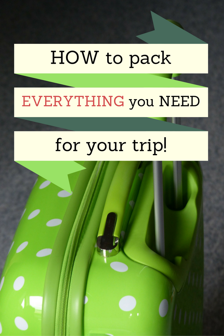 How to make sure you pack everything you need for your trip! #travel #tips