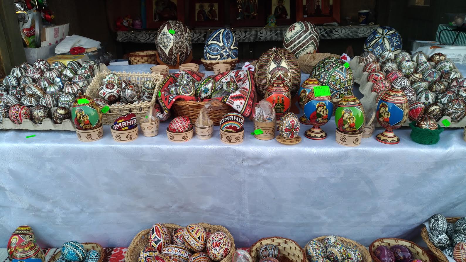 Easter Market in Bucharest, Romania - various eggs manually decorated/painted