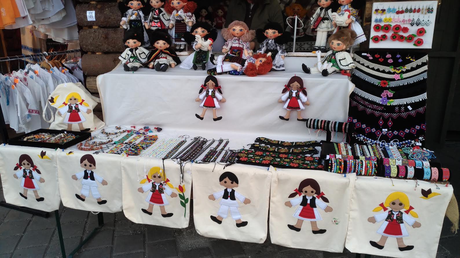 Easter Market in Bucharest, Romania - various objects decorated with traditional motifs 
