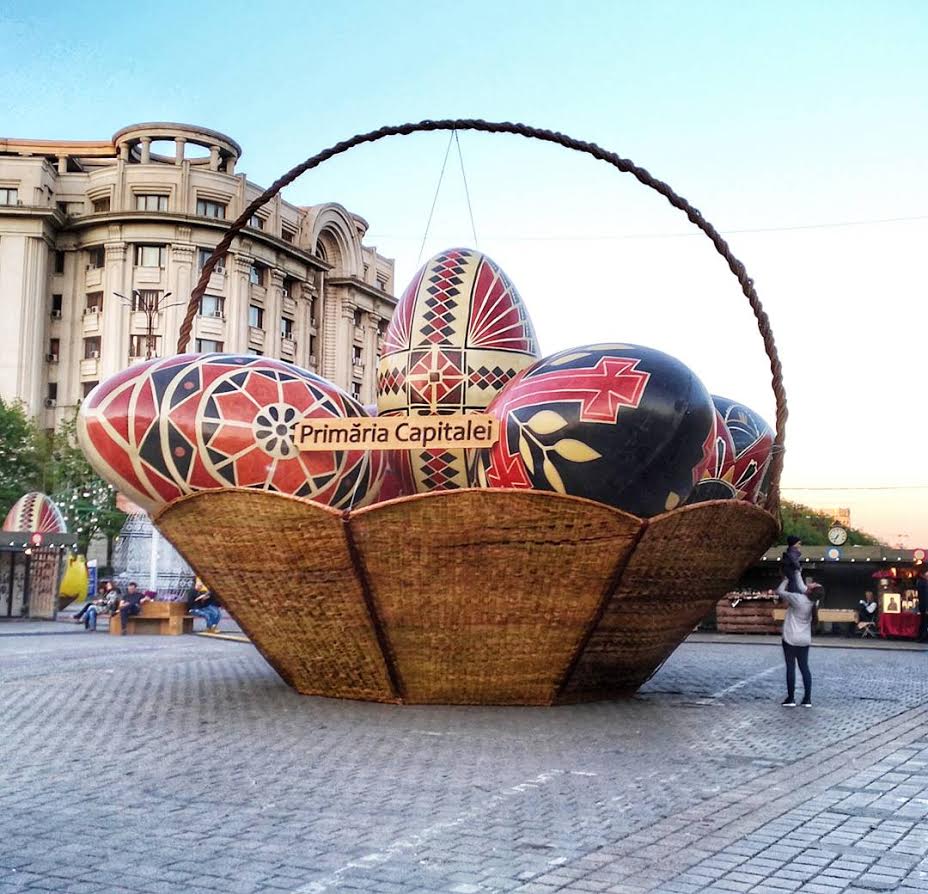 Easter Market in Bucharest, Romania - Eggs basket