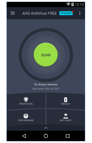 AVG free antivirus Android smartphone