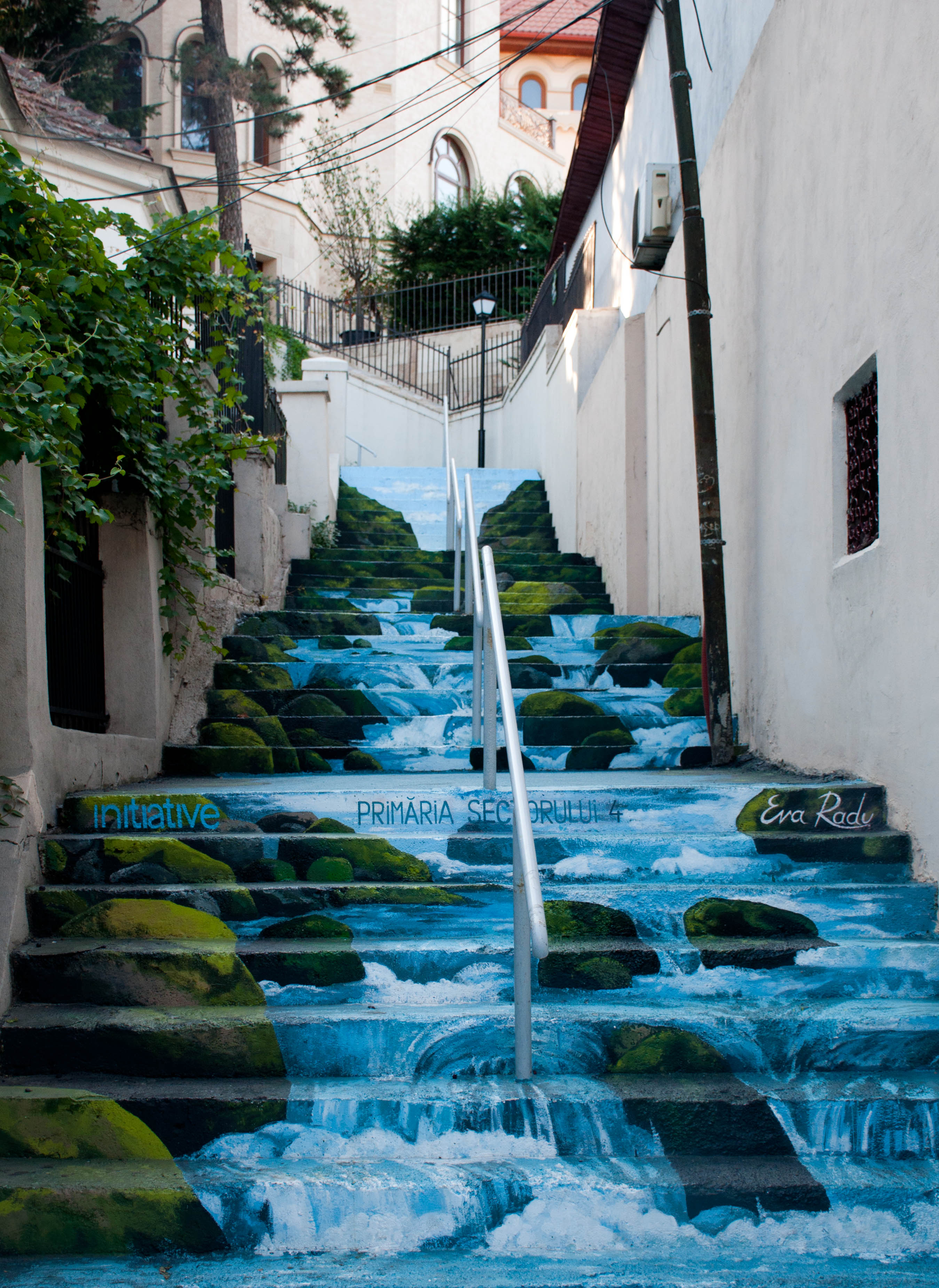 Xenofon Street in stairs Bucharest