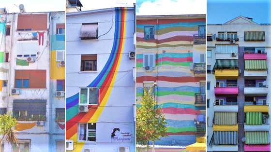 Colourful Houses of Tirana, Albania