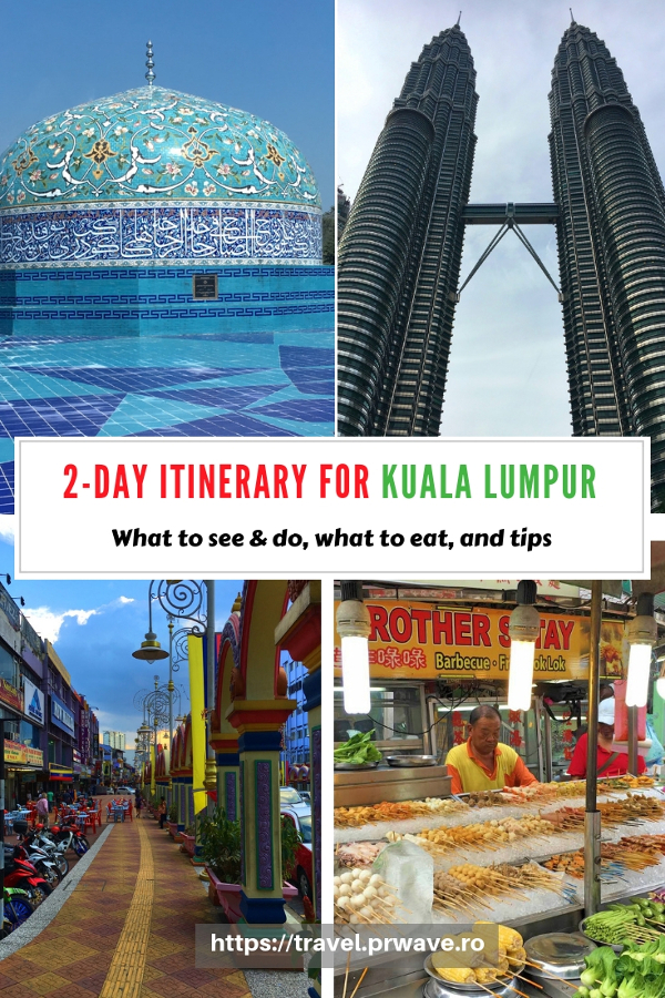 travel itinerary kuala lumpur