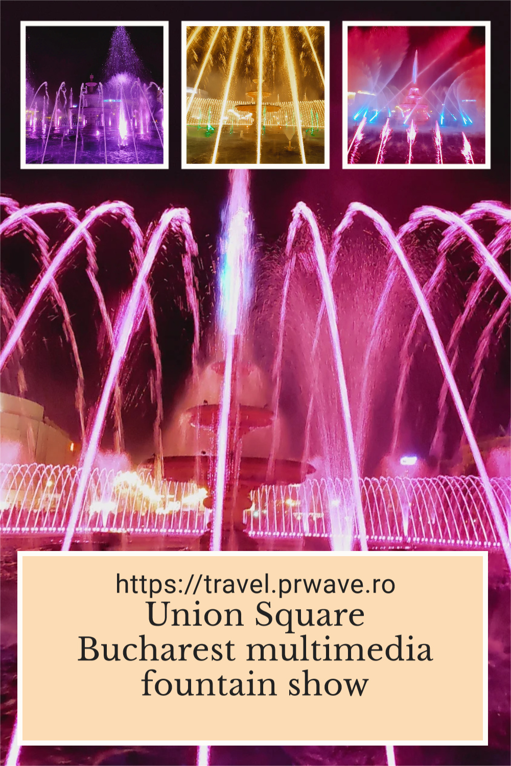 Union Square Bucharest fountain show find out everything you need to know about Piata Unirii multimedia fountain show (videos included). Discover this magical singing fountains show in Bucharest, Romania. #fountainshow #magicalshow #singingfountainshow #magicalfountainshow #bucharestfountains #bucharestfountainsshow