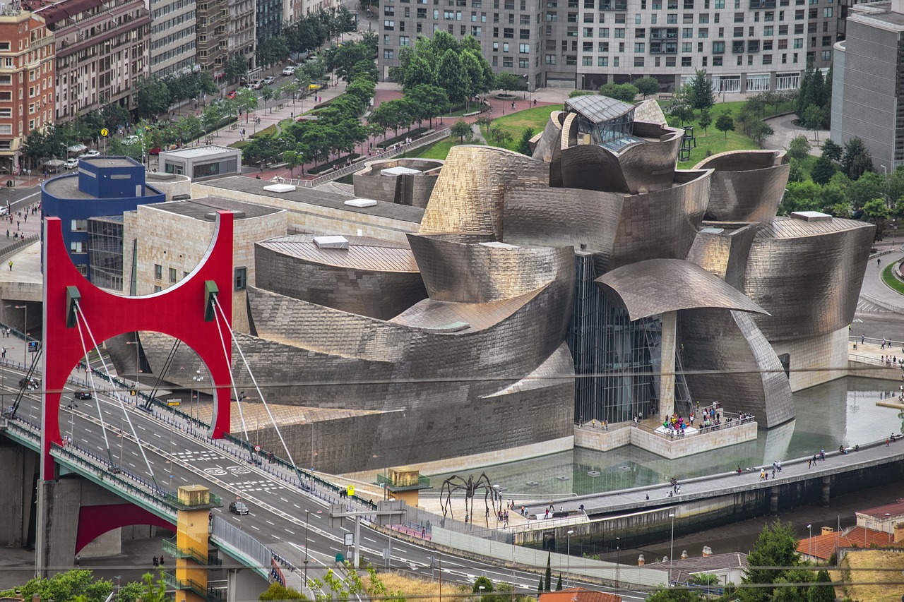 One of the major attractions in Bilbao is the Guggenheim Museum, designed by architect Frank Gehry
